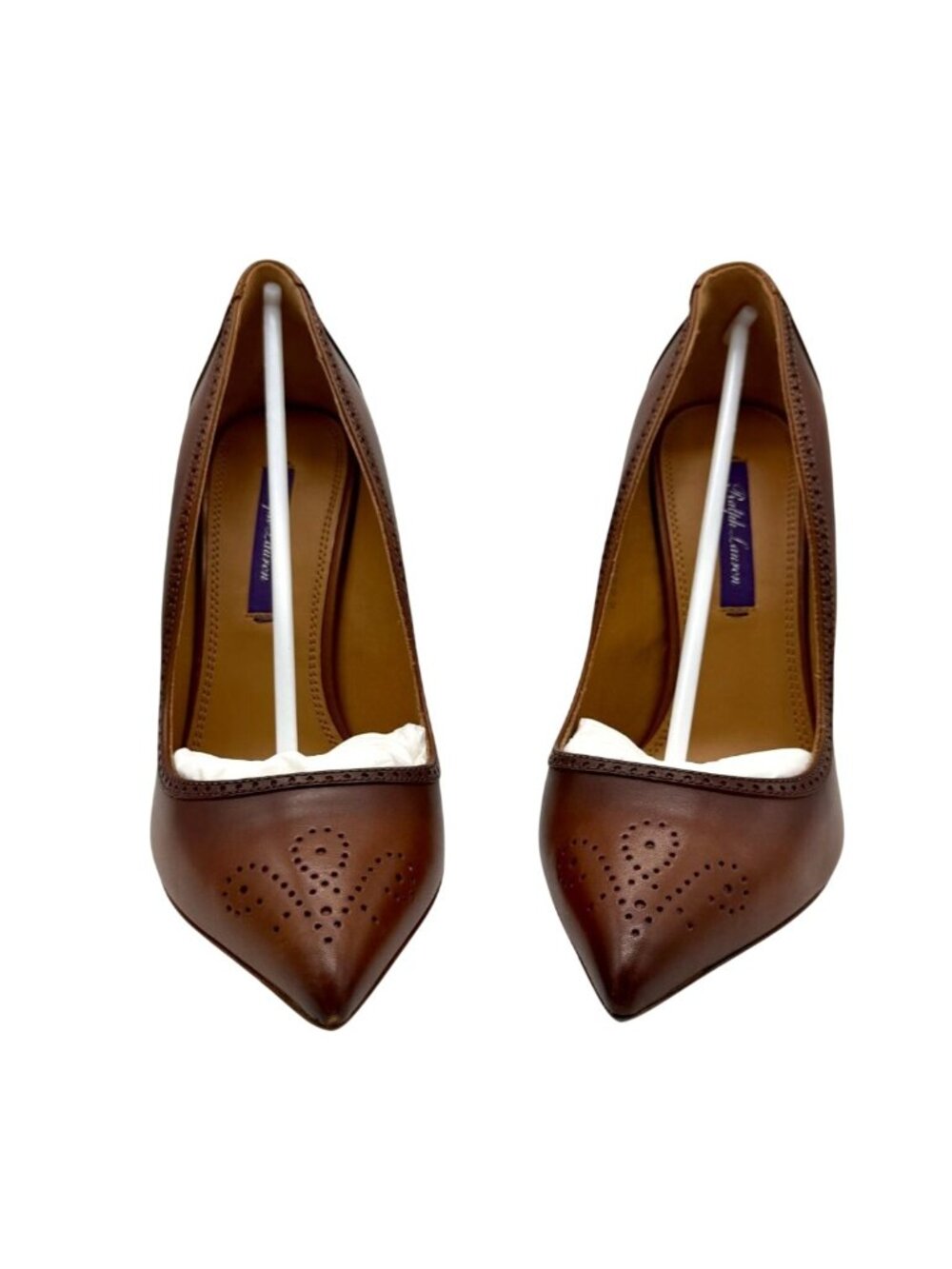Ralph Lauren Purple Label Brown Leather Pump Sibylle NWB - Size 8 - Picture 3 of 8